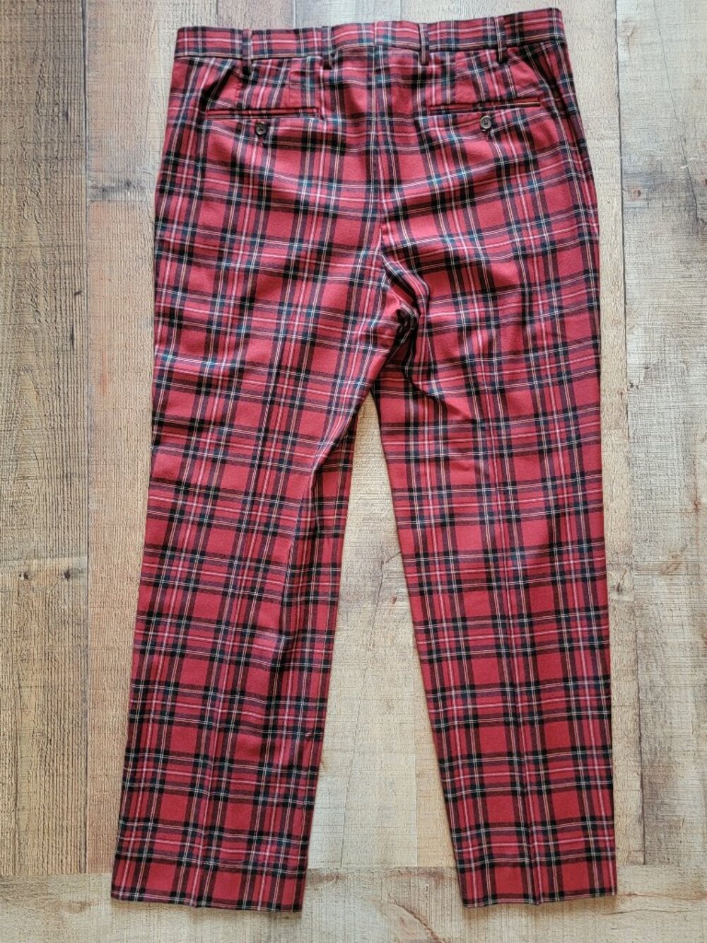 Berle Red and Black Tartan Plaid Dress Pants - Picture 6 of 14